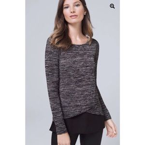 White House Black Market Marled Twofer Sweater